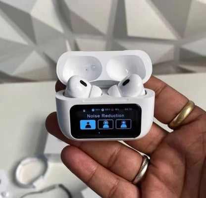 A9 Pro Airpods with touch display, ANC Feature, Extra Bass and Long Battery life (Latest Generation)