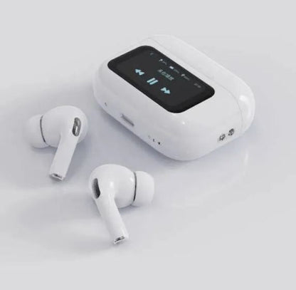 A9 Pro Airpods with touch display, ANC Feature, Extra Bass and Long Battery life (Latest Generation)