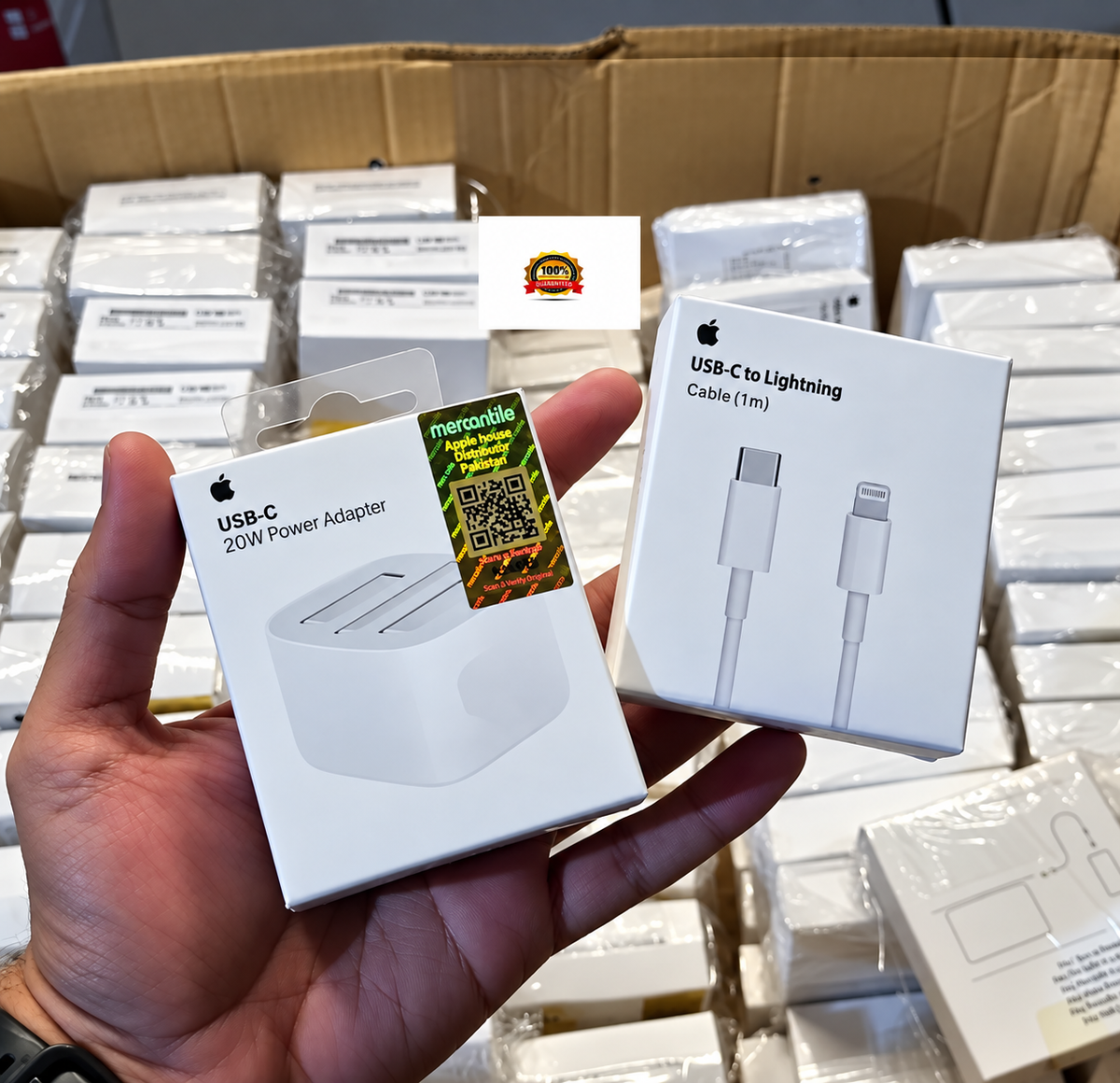 Pack of 2 :20w Original Adapter with 20w Lightning Cable