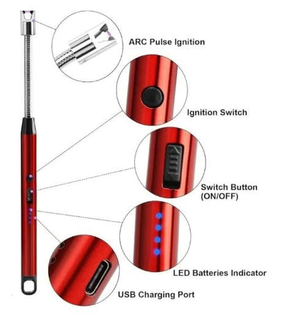 Rechargeable Electric Lighter For Kitchen with long Neck