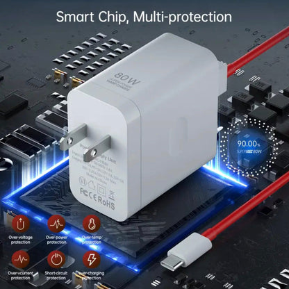 Pack of 2 : 80w OnePlus Supervooc with Supervooc supported Cable
