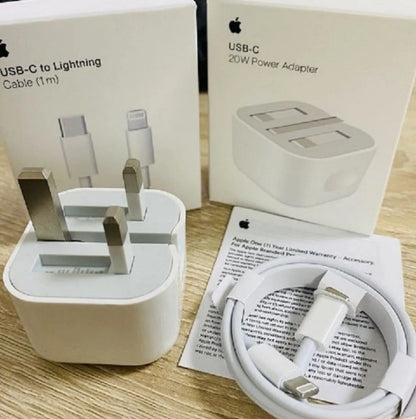 Pack of 2 :20w Original Adapter with 20w Lightning Cable