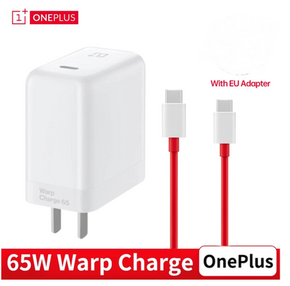 Oneplus 100% Orignel Charger 65W Super Vooc Adapter + Cable PD Warp Charger for all One Plus Model