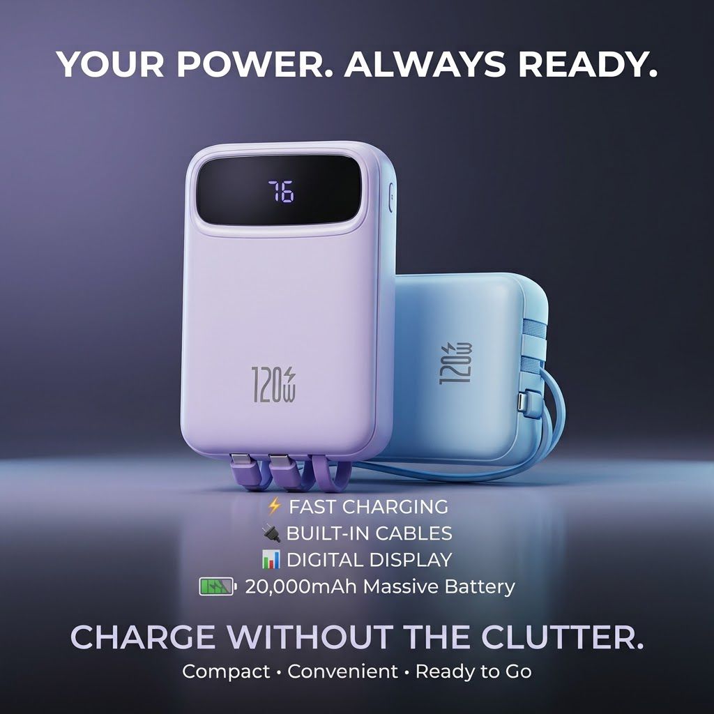 20000 Mah Mini Powerbank 120W Fast Charging