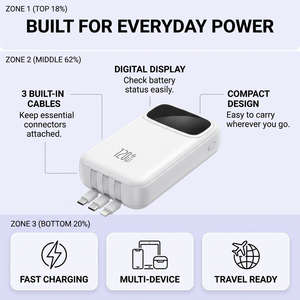 20000 Mah Mini Powerbank 120W Fast Charging